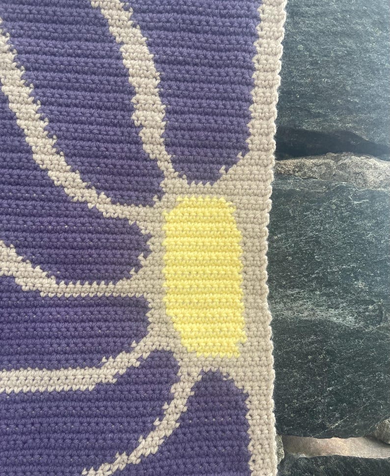 Abstract Daisy Crochet Tapestry Pattern - Etsy