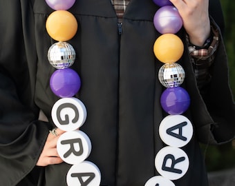 Custom Graduation Lei | Giant Friendship Bracelet Lei | Senior 2026 Gift | Class of 2026 Gift | Jumbo Friendship Bracelet | ‘26 Grad