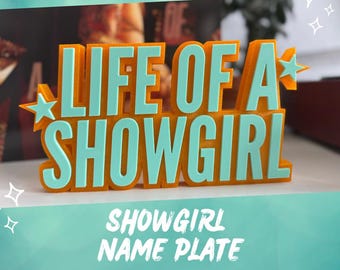 Showgirl Nameplate – Custom Retro Desk Sign - Teacher Gift - Showgirl Decor - Personalized Name Sign -
