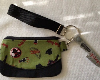 Freddy Krueger Inspired Zippered Wristlet