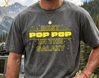 Camiseta Comfort Colors® Pop Pop In The Galaxy, camiseta a juego para toda la familia, regalo galáctico para el Día del Padre
