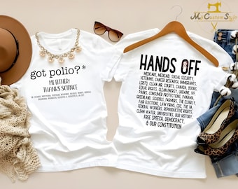 Got Polio Me Neither Thanks Science T-shirt, Protest Hands Off Shirt, Activist Gift, Political Resist Tee, Anti-Musk Tshirt