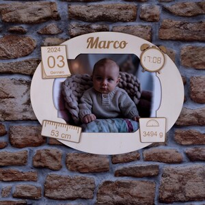Regalo personalizzabile in legno per Battesimo e nascita