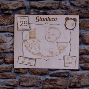 Regalo per Battesimo o nascita personalizzabile in legno