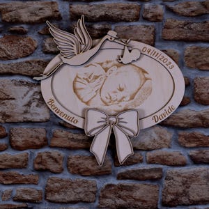 Regalo per Battesimo o nascita personalizzabile in legno