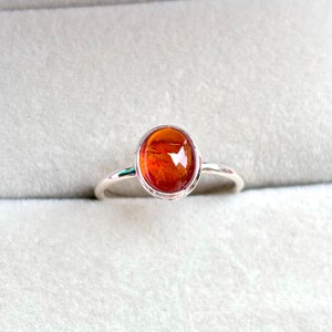 Orange Garnet Stone, 925 Sterling Silver, Gift for your Loved ones, Natural Orange Garnet, Handmade Gemstone Jewelry Gift, Statement Ring..