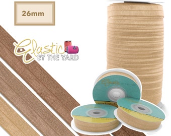 1 INCH Fold Over Elastic - Solid FOE 1" Wide - 100 Yard Roll | Wholesale Sewing Elastic | Elastic By The Yard