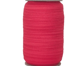 DAMAGED SPOOL Red Fold Over Elastic *SALE* - 25mm - 1" Wide 100 Yards - Wholesale foe Sewing Elastic | Elastic By The Yard