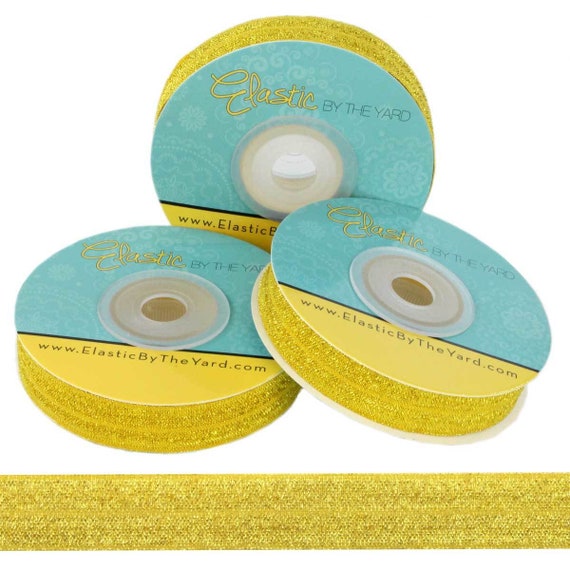 5//8in Wide FOE Fold Over Elastic Silver Glitter Fairy 100 Yard Spool