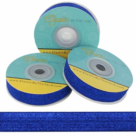 5//8in Wide FOE Fold Over Elastic Silver Glitter Fairy 100 Yard Spool