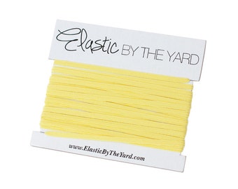 BRIGHT YELLOW Skinny Elastic 1/8 inch - USA Made - 5 yards | Elastic By The Yard