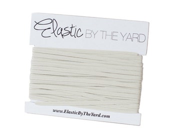 Light Ivory Skinny Elastic - 1/8 inch, 5 Yards