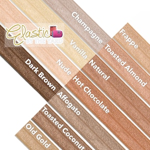Champagne Fold Over Elastic – 5/8" Shiny FOE, Headband & Sewing Elastic