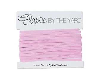 BABY PINK Skinny Elastic - USA Made - 1/8 inch - 5 Yards | Elastic By The Yard