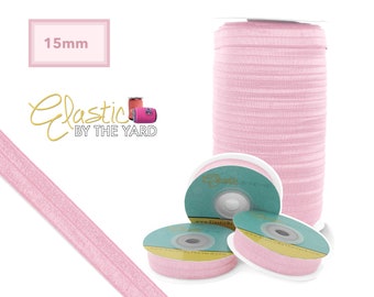 Pink Lady Fold Over Elastic - Solid FOE 5/8" Wide - 5 or 100 Wholesale Yards Sewing Elastic | Elastic By The Yard