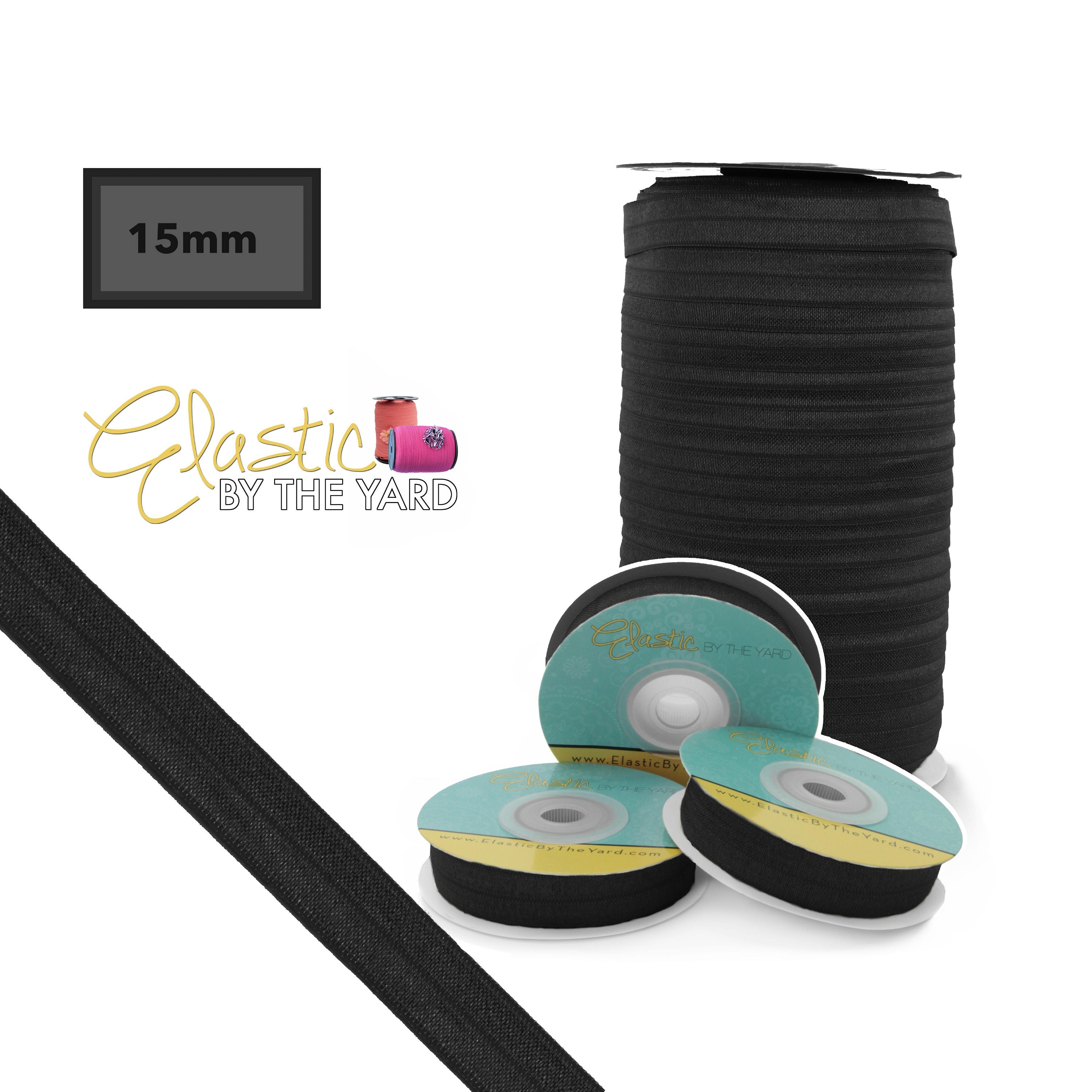 Sewing Elastic 1 Inch X 10 Yard Elastic Band Loose Packaging Made in USA  Black 