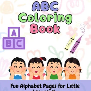 ABC Alphabet Coloring Pages – Printable PDF for Kids, Toddlers & Preschoolers. 26 A-Z coloring sheets, instant digital download
