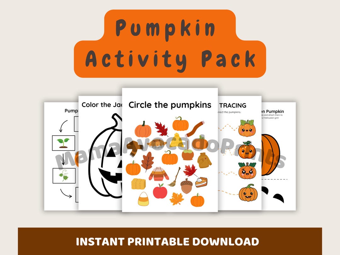 Pumpkin Activity Pack | Printable Fall Activity Pack | Toddler ...