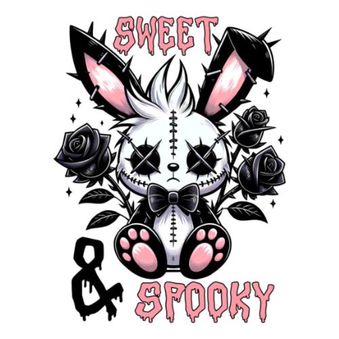 Creepy Bunny PNG, Digital Download, Halloween, Sublimation, PNG File, T ...