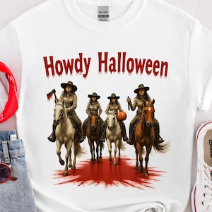 Howdy Halloween Shirt, Western Halloween Girls Tee, Halloween Cowboy T-Shirt, Funny Cowgirl Halloween Shirt, Spooky Western Halloween Shirt.