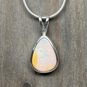 Australian Boulder Opal Pendant - Sterling Silver