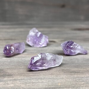 Set of 4 Natural Amethyst Crystals - 16 grams