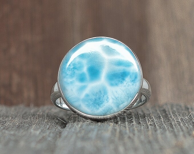 Larimar Ring - Sterling Silver - Size 10