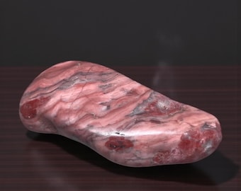 Ejemplar pulido de dolomita Kona - 65 gramos - Península Superior - Piedra de Michigan - Hecho en Michigan - Rayos de sol de promesa - Piedra rosa