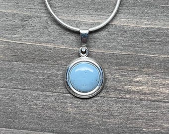 Elegante colgante de piedra azul de Leland: un vestigio único de la historia industrial de Michigan - Plata de ley