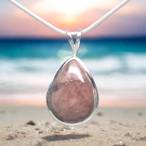 Kona Dolomite Pendant - Sterling Silver - Teardrop - 16mm x 12mm