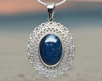 Leland Blue (Pioneer Swirl) Pendant - Sterling Silver - Leland Blue Jewelry - Handmade in Michigan by Sunbeams of Promise