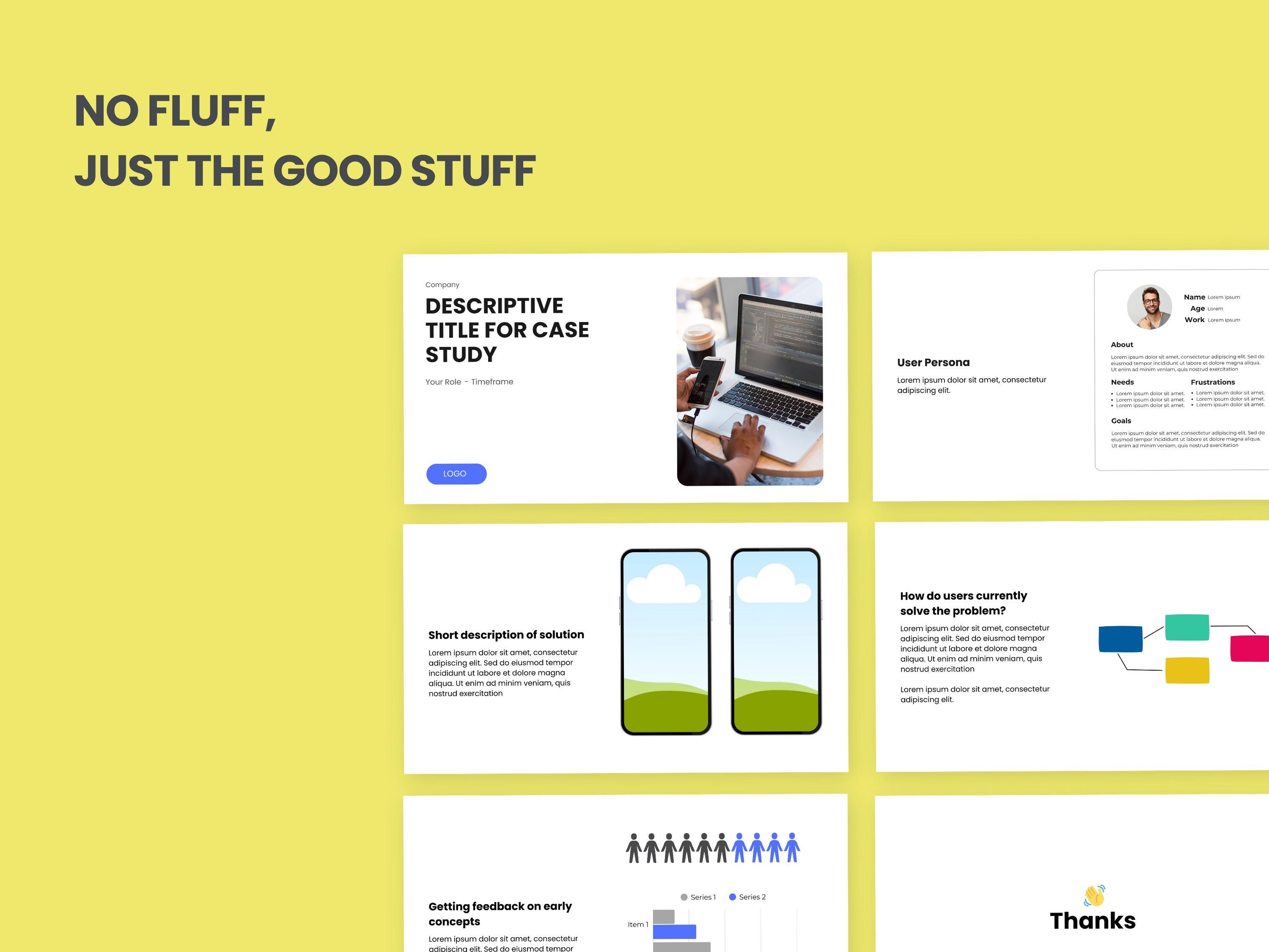 UX Case Study Template for Canva | UX Portfolio Presentation Slide ...