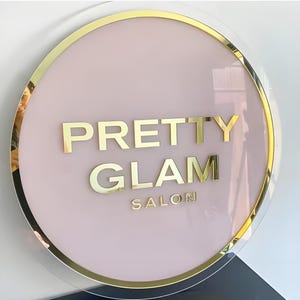Personalisiertes 3D Acryl Schild: Salon, Spa, und Büro Dekor