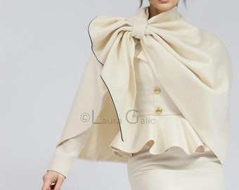 Cape Suit, Virgin Wool Blend, Made To Order Women's Suit