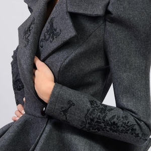 Tailored suit, Women&#39;s suit, Office Suit, Personalized Made To Order, Gift for Her | Carmen 5 with silk embroidery