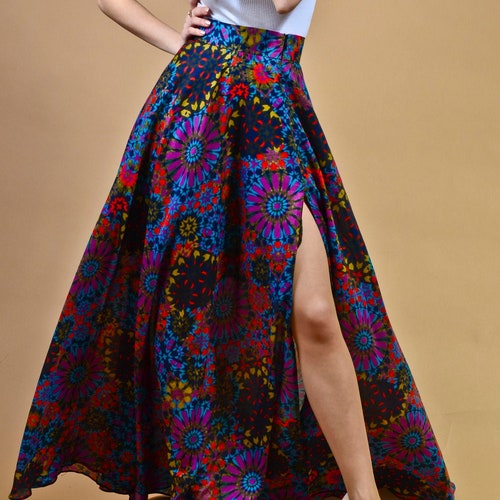 Long Skirt, Pleated Maxi Circle, For Women, Elegant Wear | Hera