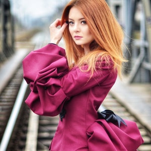 Puff sleeve blazer jacket on sale