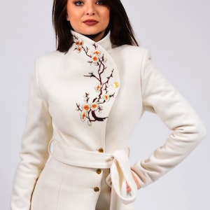 Midi Wrap Coat With Belt, Autumn Winter Jacket For Women | Luca 2