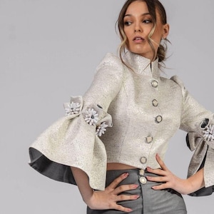 VESTE de costume FEMME, Costume sur mesure pour femme, BLAZER formel pour femme, Veste taille élégante pour femme, Belle veste blazer simple boutonnage