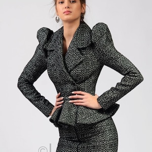 Tailored suit, Women's suit, Office Suit, Personalized Made To Order, Gift for Her | Carmen 4