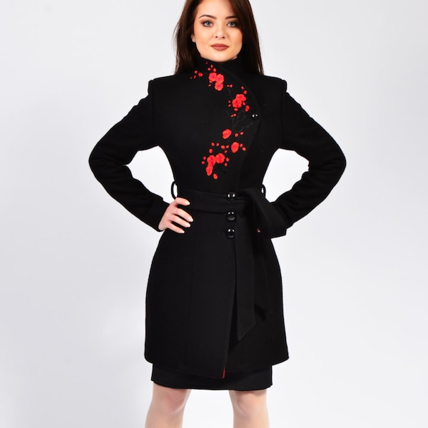 Wrap Midi Coat, Belt Autumn Winter Jackets For Women | Luca 2