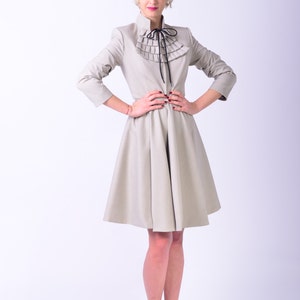 Blazer Dress, Long Jacket, Ruffle Coat, for Women, Office Wear, Made to ...
