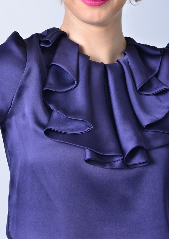 Chemise femme Chemisier Jabot Top a volants Manches longues Pour femme Cadeau pour son Marisa Etsy France