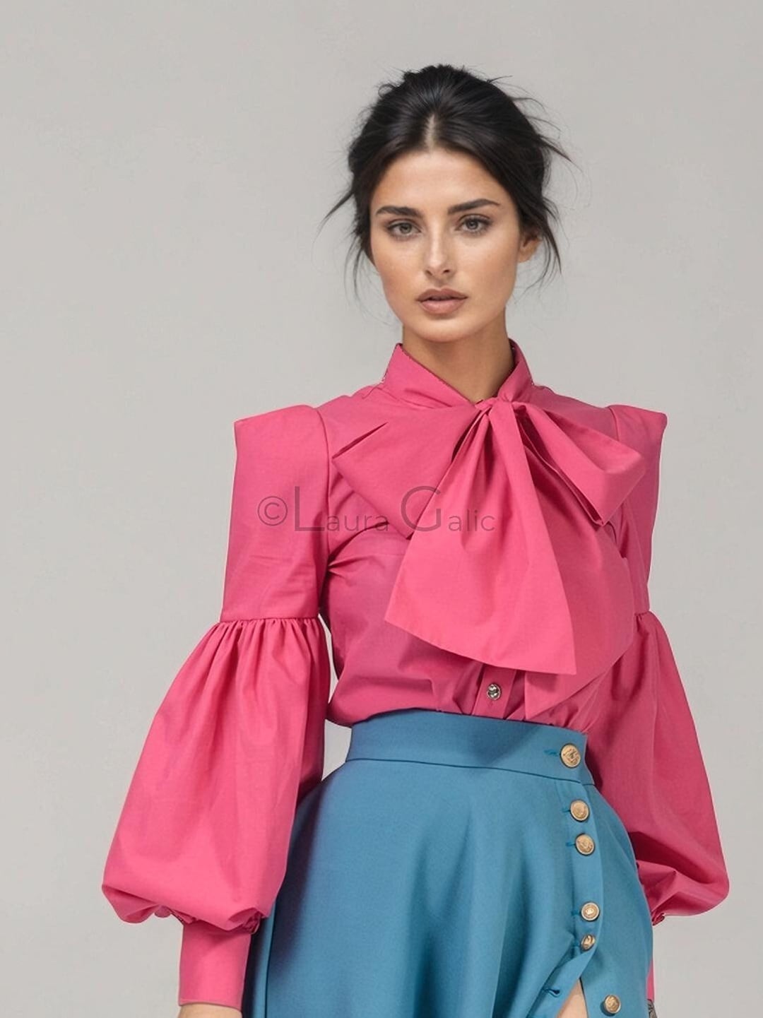 Shirt with bow