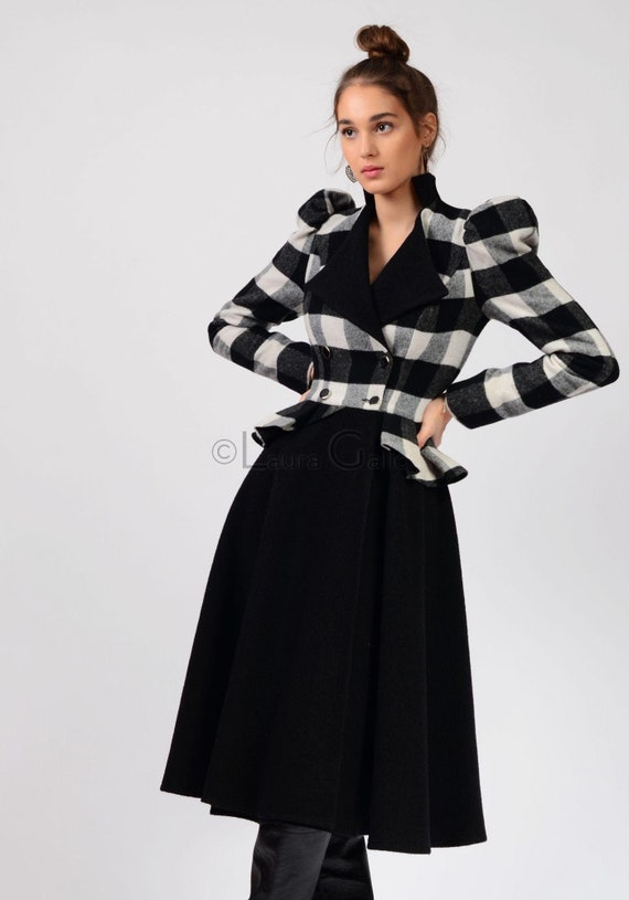 Midi Tunic Collar Wrap Coat, Winter Jackets for Women, Wool