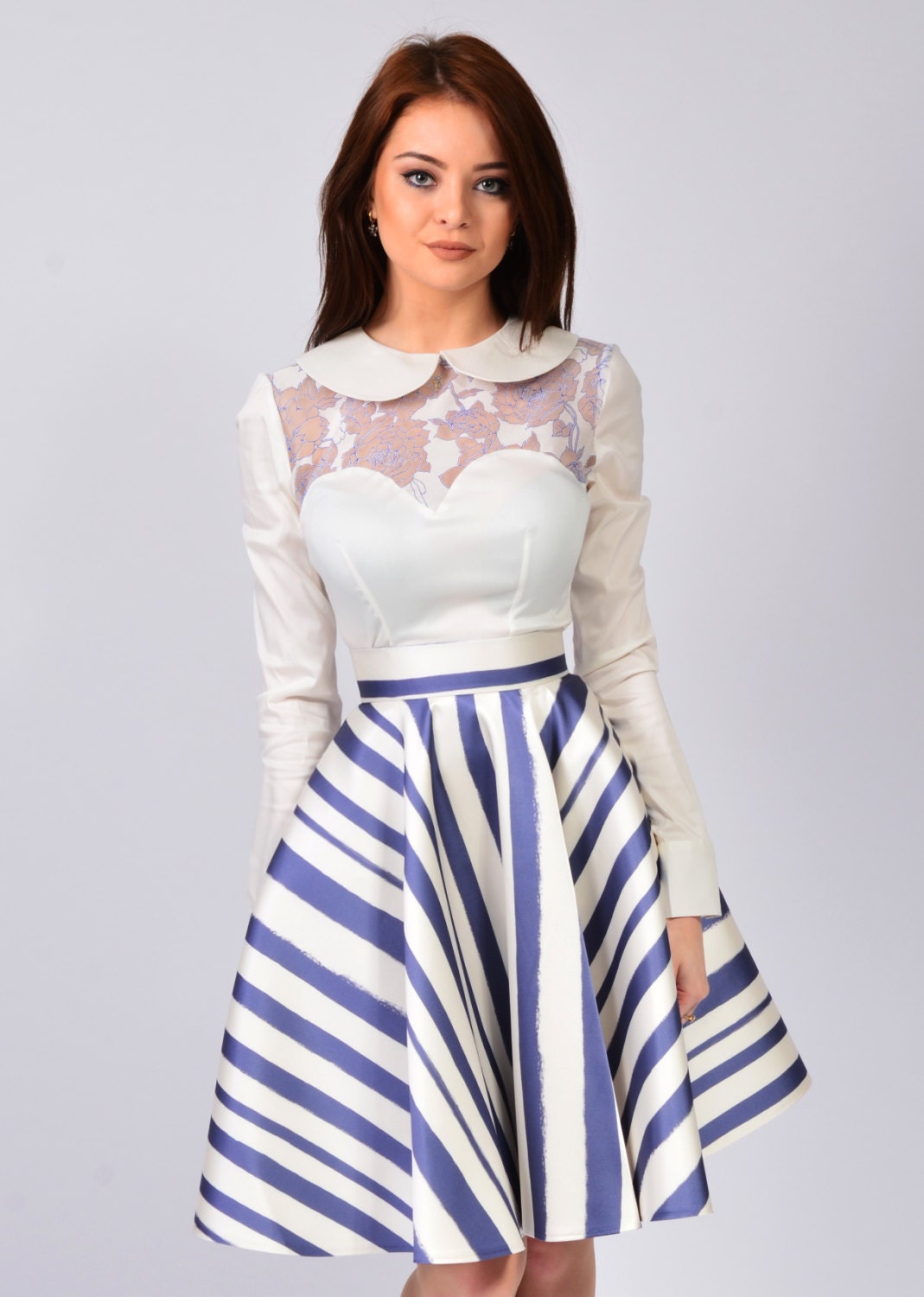 Pleated Skirt Knee Length Full Midi for Women Elegant Wear | Etsy