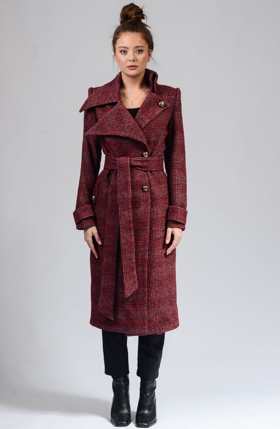 Manteau d hiver sur mesure manteau femme manteau en laine personnalise sur commande cadeau pour elle Manteau Romanita 2 Etsy France
