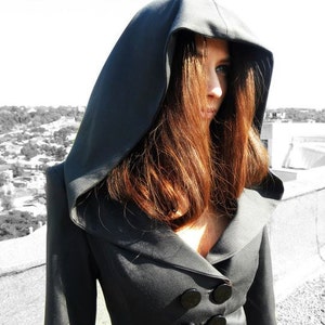 Jacket For Women, Coats For Women, Hooded Coat, Asymmetrical, Autumn, Made To Order | Miranda