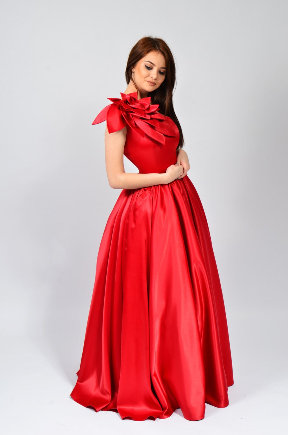ワンピース Courreges Long One-Shoulder Dress Courrèges One-shoulder maxi dress side slit | The Fashion Square