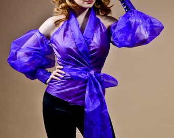Women's blouse,  elegant Top Women, Organza Blouse, Tops For Women, Made To Order | Sansa
